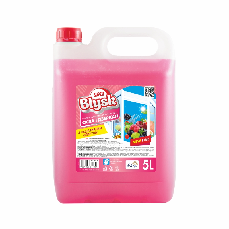 Очисник для скла Super Blysk (з нашатирним спиртом) Лісова ягода, 5000мл